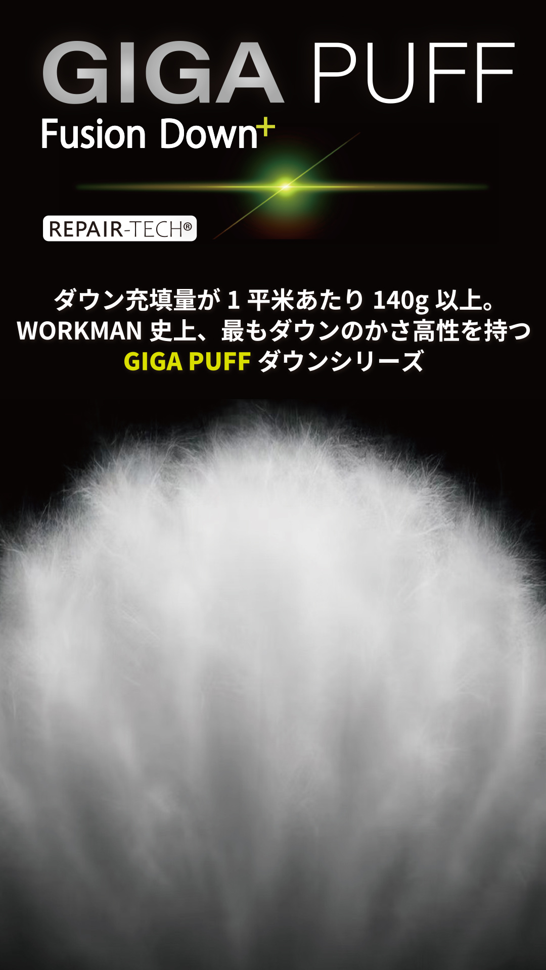 GIGA PUFF フュージョンダウンフーディ