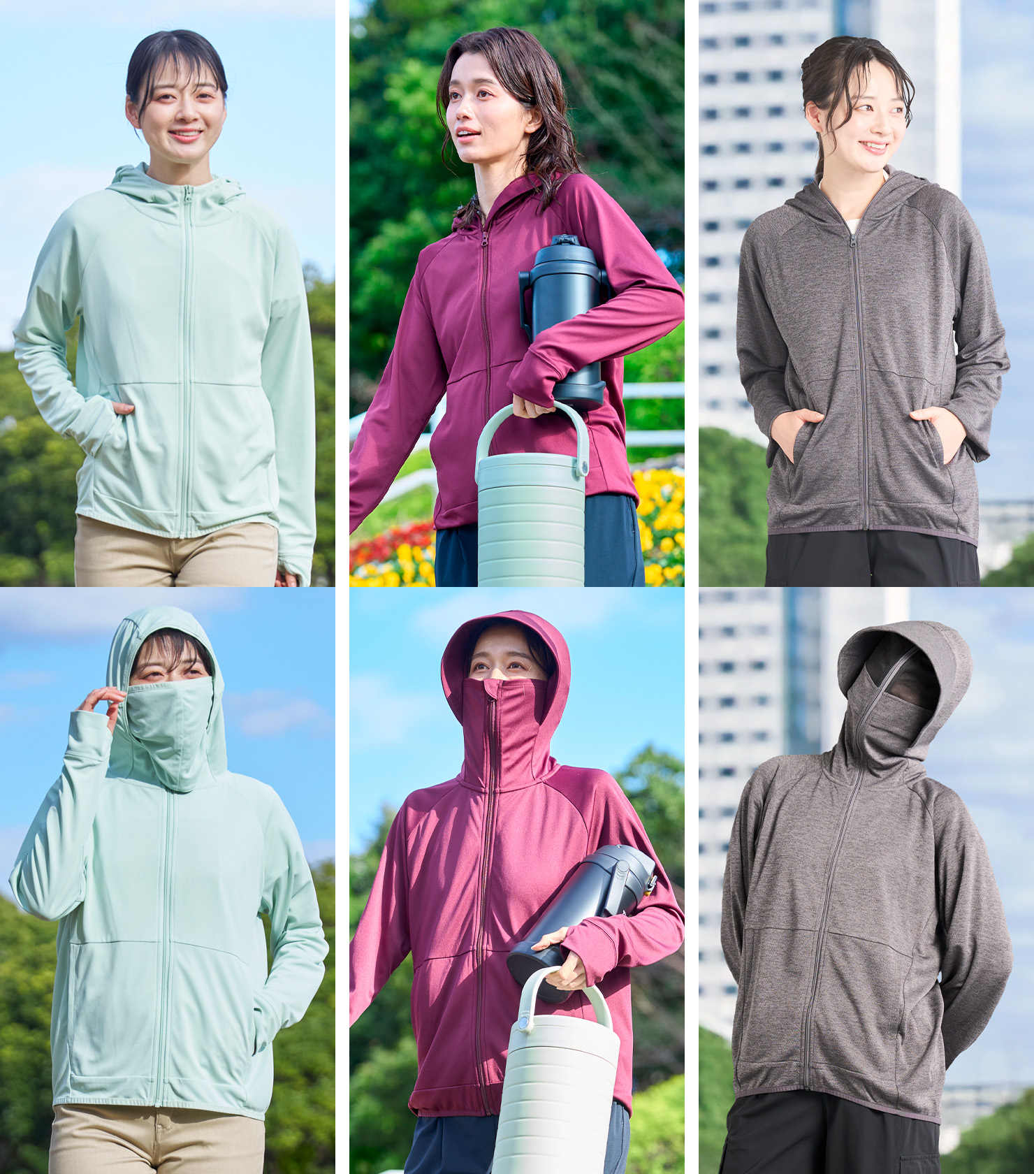 UVカットパーカー３選着用イメージ