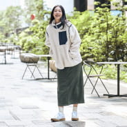 アイボリー×ネイビー