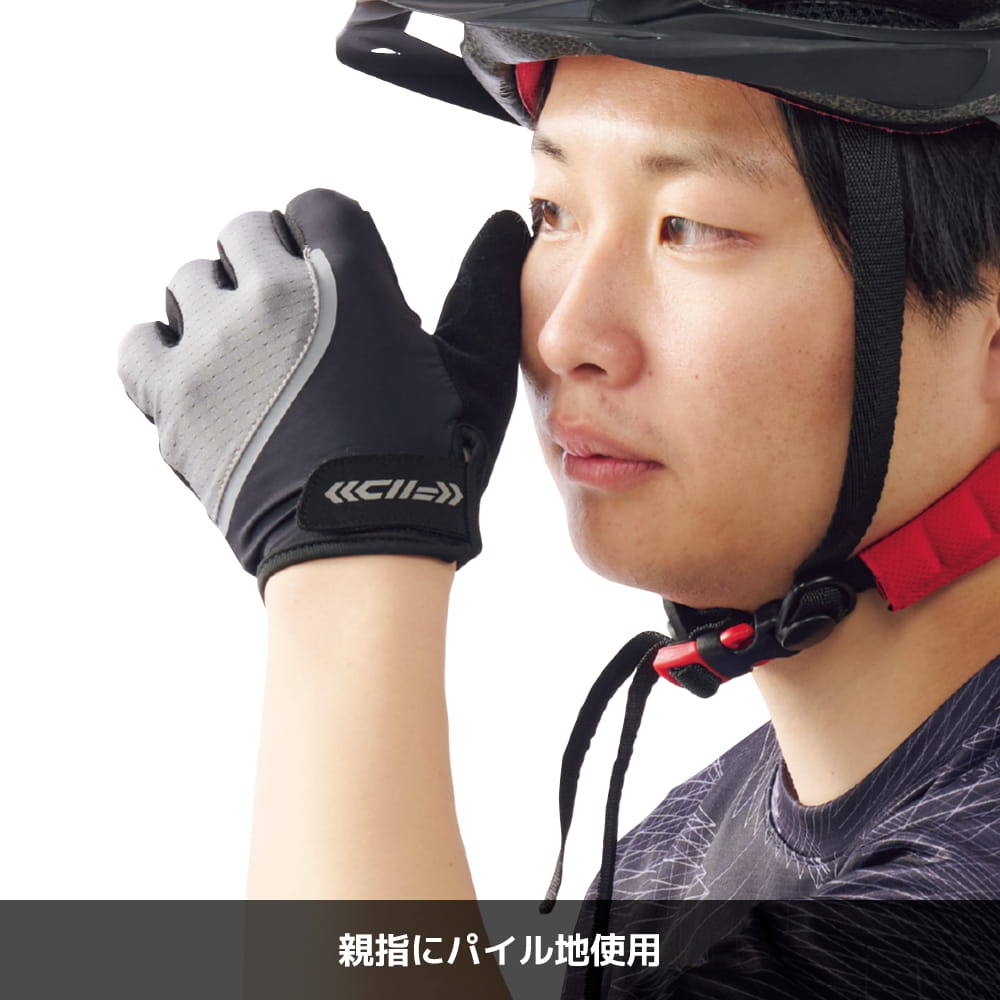 AseiwaA サイクリング グローブ 2 スポーツ (205ブラック(グレー), M) A00741