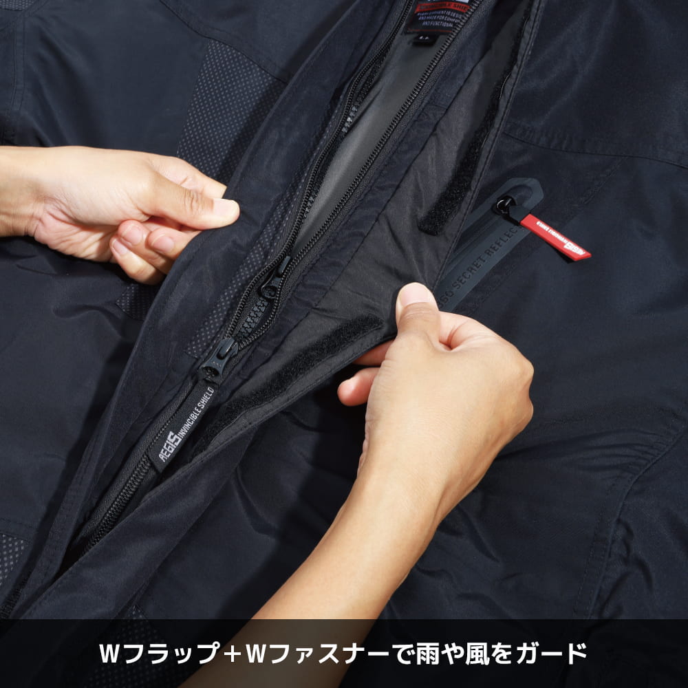 ライダースジャケットワークマン　イージス360リフレクト透湿防水防寒ジャケット　レブサンド3L