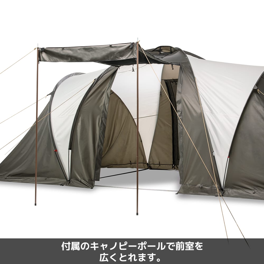 FTE09 耐久撥水3ルームシェルター 4人用テント | ワークマン公式