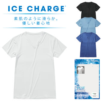 ICE CHARGE(アイス チャージ)半袖Ｖ首シャツ