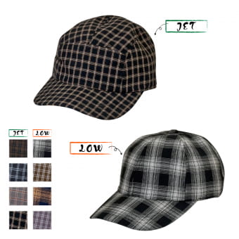 チェック柄キャップ