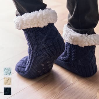 レディース柔暖靴下2重ルーム 1足