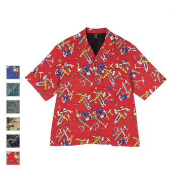 オールオーバーパターン半袖シャツ