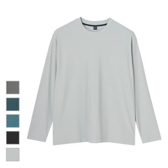 冷感ワッフルストレッチ長袖Tシャツ