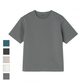 ふんわりクッション半袖クルーネック