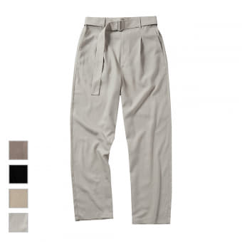 レディースリネンライクソロナ(R)ベルトワイドパンツ