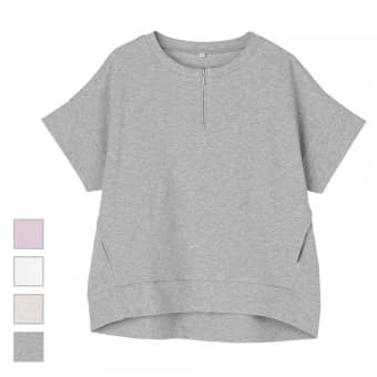 レディースメンモリーハーフジッププルオーバー