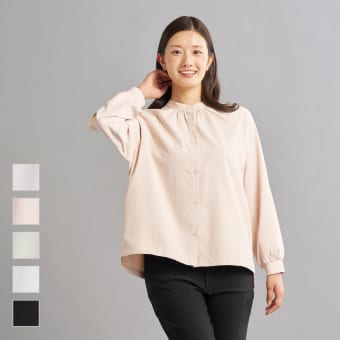 レディースシーンレス遮熱ギャザーブラウス