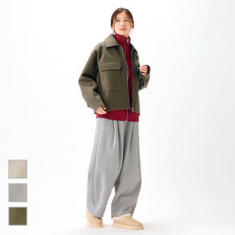 レディースフェイクウールアウター