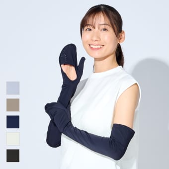 レディースUV遮熱チタンフルアームカバーミトン