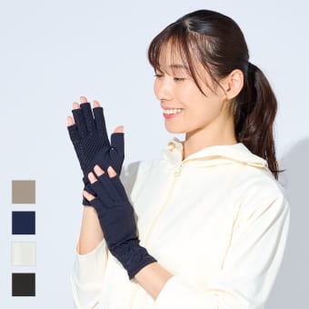 レディースUV遮熱チタンカットグローブ
