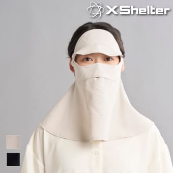 レディースエックスシェルター暑熱αツバ付きフェイスガード