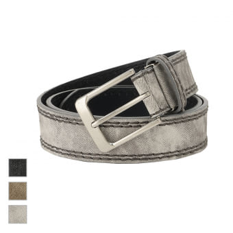 40mmデニム調Wステッチベルト