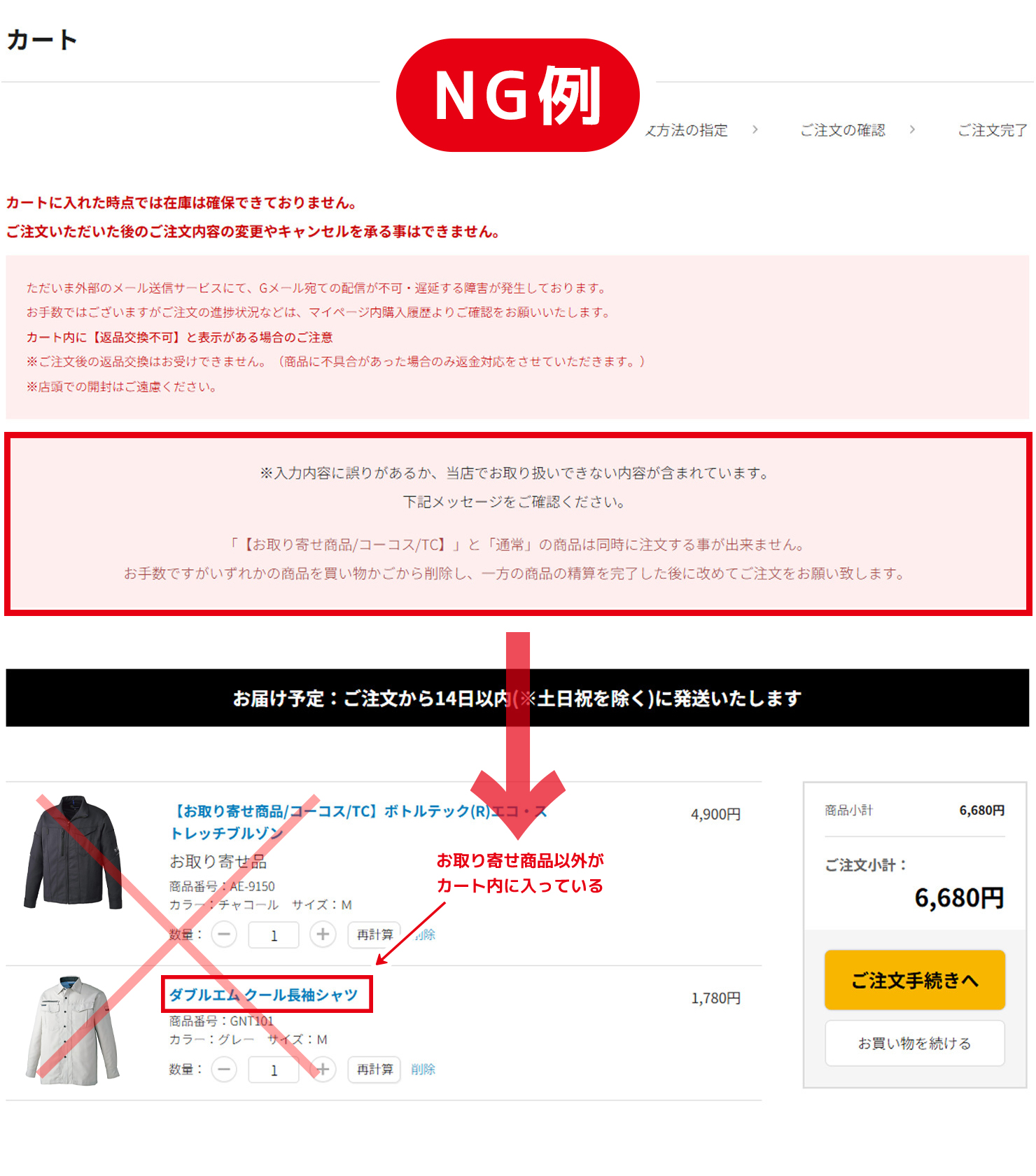 「メーカー取り寄せ商品」について