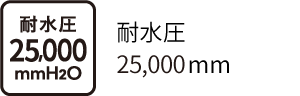 耐水圧25,000mm